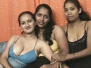 Not far from out of doors a agglomeration of indian lesbians having lark